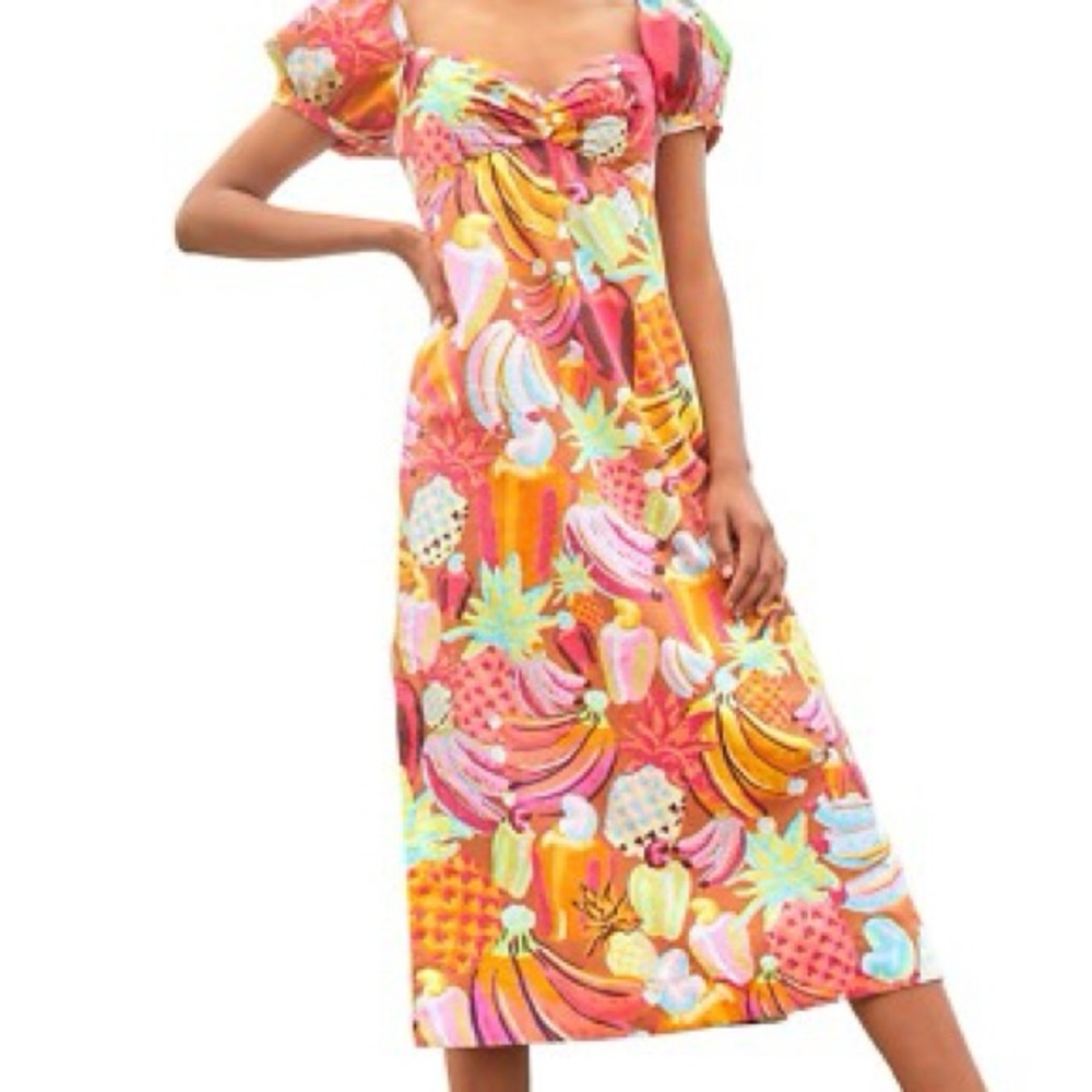 NWT FARM RIO fruit salad maxi dress